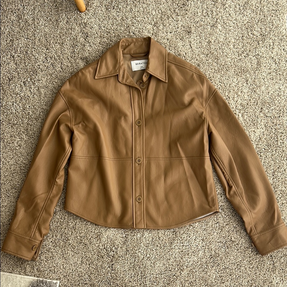 Babaton Pelli Shirt Leather Jacket